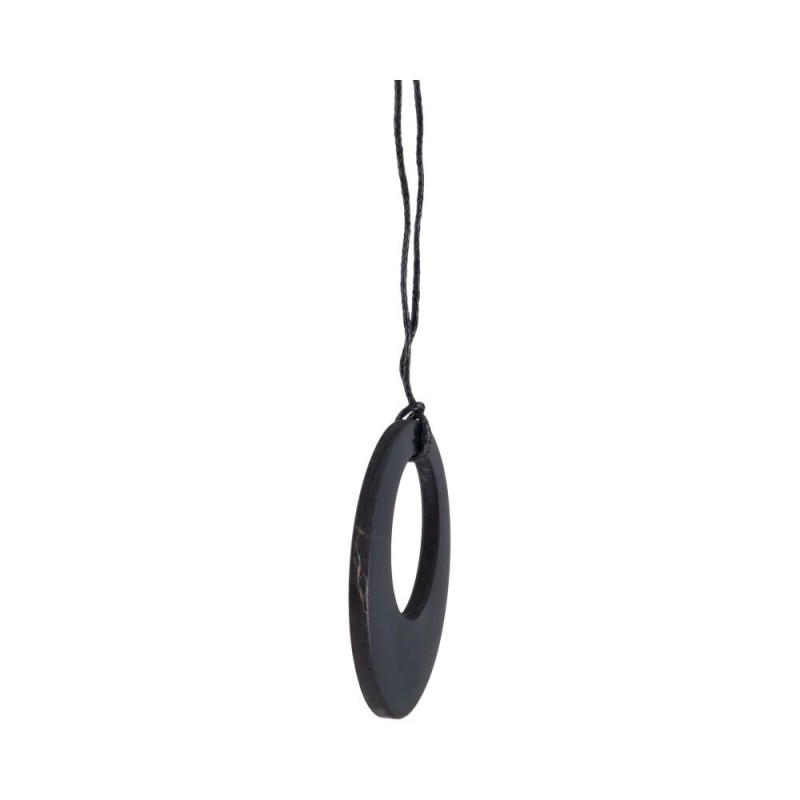 Pendente in shungite con cerchio traforato