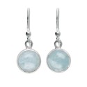 Aquamarine Circle Set in Sterling Silver 925
