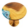 Mesa de resina e pequeno carvalho circular (Tabela1)