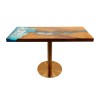 Small Rectangular Oak and Resin Table (Table3)
