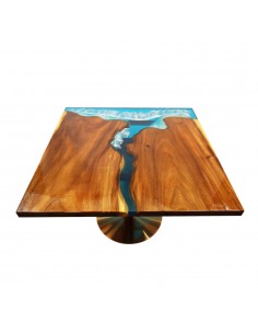 Table carrée en résine et... 2