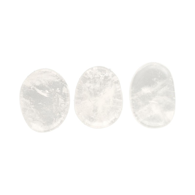 Ciottolo piatto di quarzo bianco