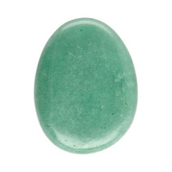 Ciottolo piatto di quarzo verde.

(Alternativa: pietra piatta levigata di quarzo verde.)
