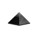 Pirámide de Shungit Grande Pulida Brillante de 10x10cm