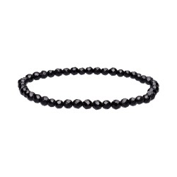 Bracciale Facettato in Tormalina Nera 4mm