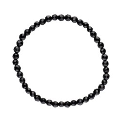 Bracciale Facettato in Tormalina Nera 4mm