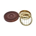 Incensiere Piccolo a Rete in Bronzo con Base in Legno (CHB-21)