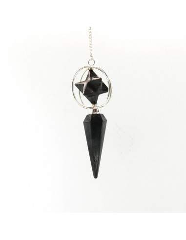 Pendolo di Shungite con Merkaba