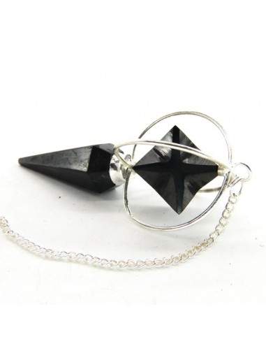 Pendolo di Shungite con Merkaba