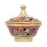Incensiere Grande in Bronzo con Incisioni Colorate (INB-523)