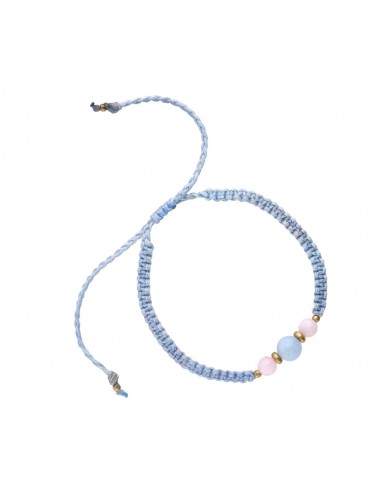 Bracciale in filo colorato con minerali