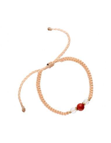 Bracciale in filo colorato con minerali