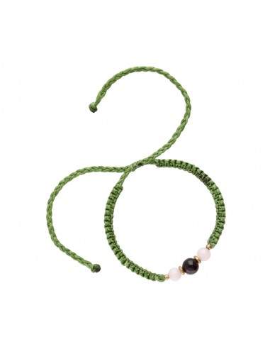 Bracciale in filo colorato con minerali
