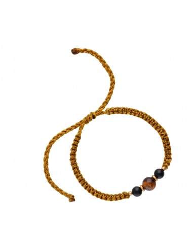 Bracciale in filo colorato con minerali