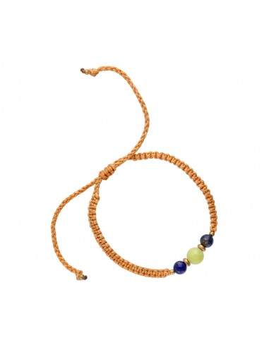 Bracciale in filo colorato con minerali