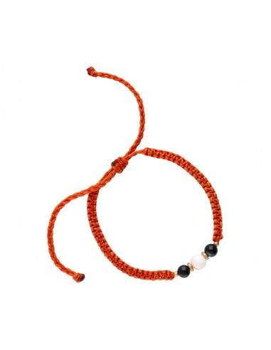Bracciale in filo colorato con minerali