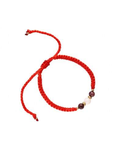 Bracciale in filo colorato con minerali
