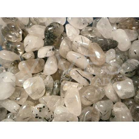 Cuarzo con Turmalina Rodados medianos.