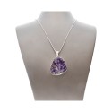 Amethyst Druse Pendant in 925 Sterling Silver (U83)