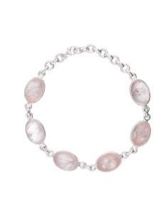 Pulseira de quartzo rosa...