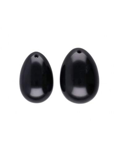 Medium Obsidian Yoni Egg with A Hole