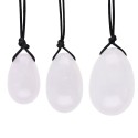Yoni Egg Pack of White Quartz with Hole