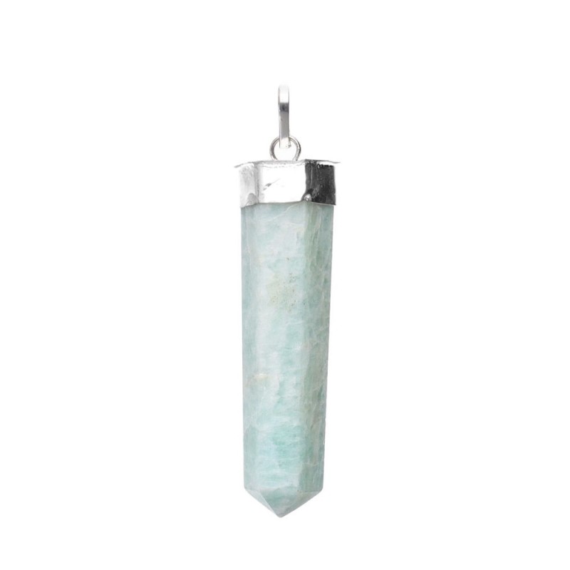 Pendente Punta di Amazonite in Bagno d'Argento