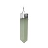 Silver Plated Green Quartz Point Pendant