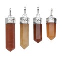 Carnelian Point Pendant in Silver Plating