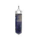 Silver Plated Sodalite Point Pendant