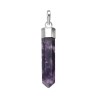 Silver Plated Lepidolite Mica Point Pendant