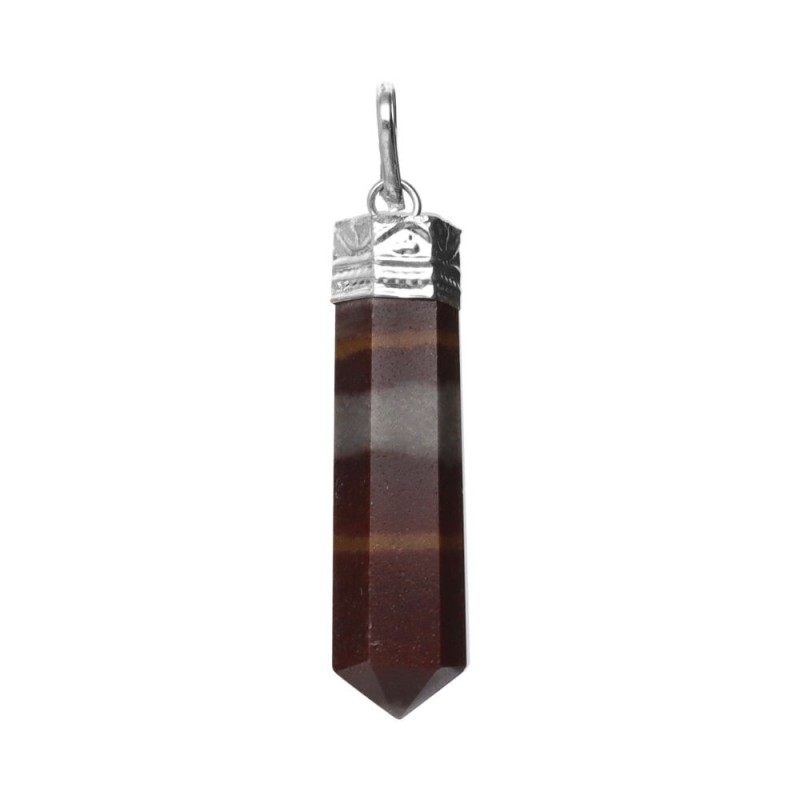 Pendente Punta di Shiva Lingam in Bagno d'Argento