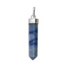 Pendentif en forme de pointe en quartz bleu plaqué argent