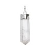 Silver Plated Quartz Point Pendant