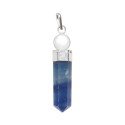 Blue Quartz Point with Quartz Sphere Pendant
