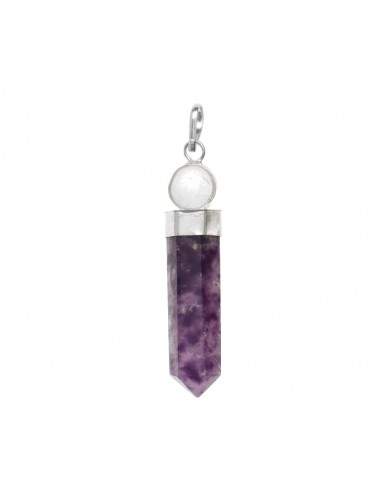 Ciondolo con punta di mica lepidolite...