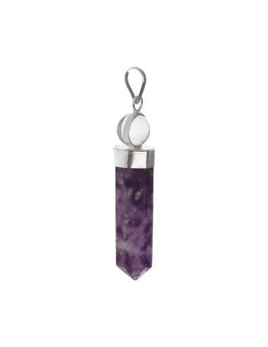 Ciondolo con punta di mica lepidolite...