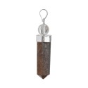 Pendentif Broncite Point avec Sphère de Quartz
