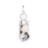 Pingente de ponta moonstone com mostrador de quartzo