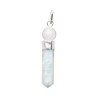 Aquamarine Point with Quartz Sphere Pendant