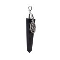 Flat Shungite Pendant with Pentagram in Silver Plating