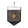 Semente pendente de Shungite da Vida em Banho de Prata