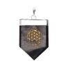 Ciondolo in Shungite Fiore di Loto in Bagno d'Argento