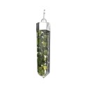 Pendente Punta di Peridoto con Resina in Bagno d'Argento