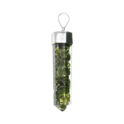 Pendente Punta di Peridoto con Resina in Bagno d'Argento Stile Orgonite