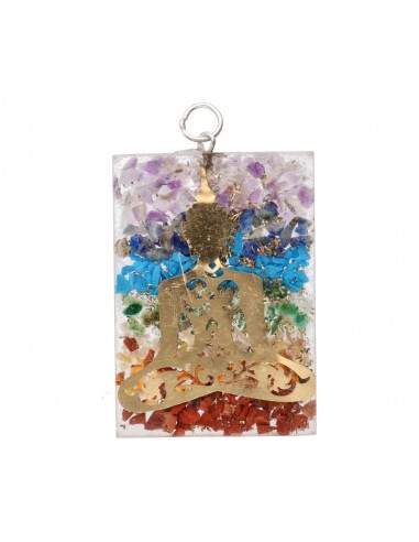 Ciondolo Orgonite Chakras Rettangolare