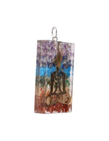 Ciondolo Orgonite Chakras Rettangolare