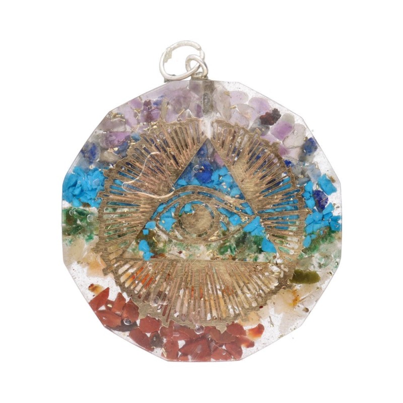 Ciondolo in resina Chakras Occhio di Dio