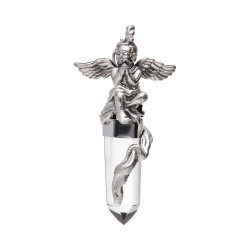 Ciondolo Gotland Angelo e Punta di Quarzo in Argento 925