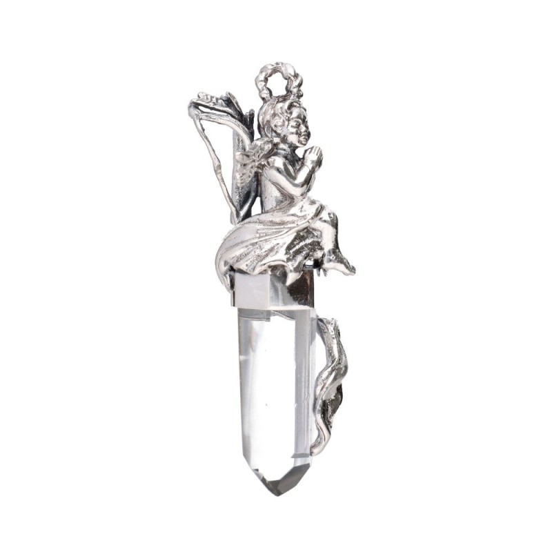 Ciondolo Gotland Angelo e Punta di Quarzo in Argento 925
